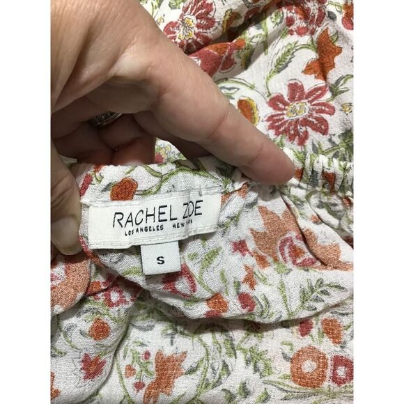 Rachel Zoe Beige Orange Flutter Sleeve Sheath Dress SM - Picture 5 of 7